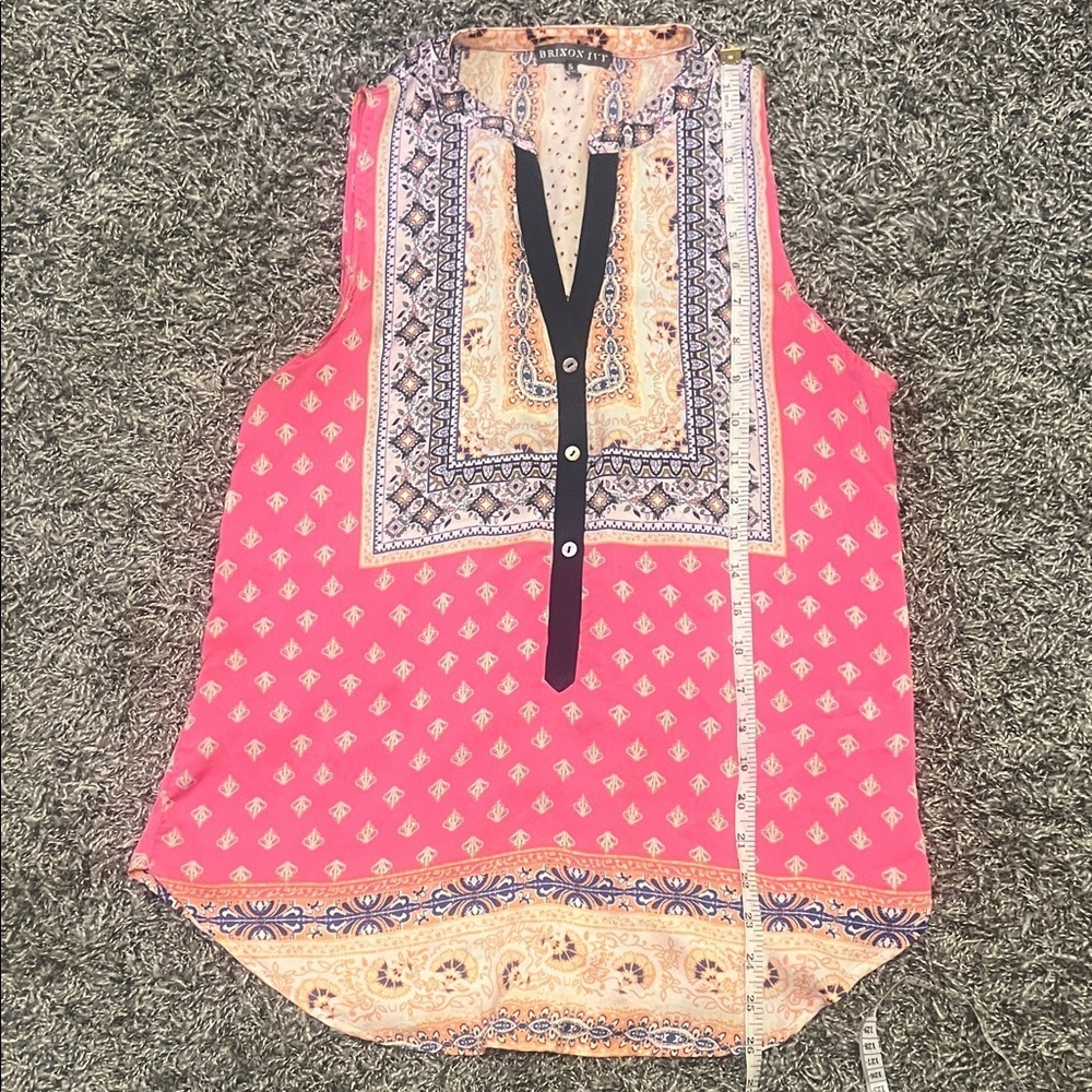 Brixton Ivy Women’s Sleeveless Boho Print Blouse Size Small - Picture 9 of 10